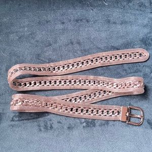 Silver Chain Link Metal Belt